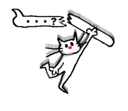 Falling, Occasionally Floating Cat. sticker #1170575