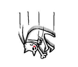 Falling, Occasionally Floating Cat. sticker #1170577