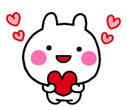 rabbit heart 2 sticker #1170829