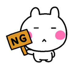 rabbit heart 2 sticker #1170843