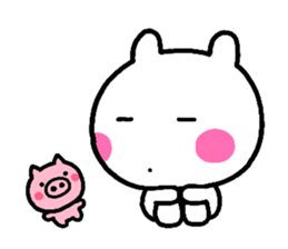 rabbit heart 2 sticker #1170865