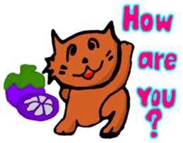 Meow Jung: the Mangosteen Cat sticker #1173226