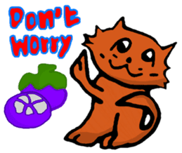 Meow Jung: the Mangosteen Cat sticker #1173228