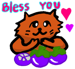 Meow Jung: the Mangosteen Cat sticker #1173232