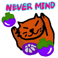 Meow Jung: the Mangosteen Cat sticker #1173244
