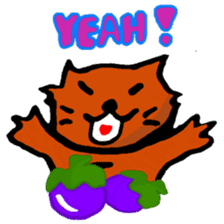Meow Jung: the Mangosteen Cat sticker #1173251
