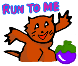 Meow Jung: the Mangosteen Cat sticker #1173261