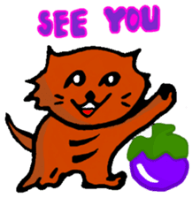 Meow Jung: the Mangosteen Cat sticker #1173264