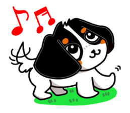 Cute dog of the tri-color for English. sticker #1176266