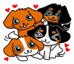 Cute dog of the tri-color for English. sticker #1176267