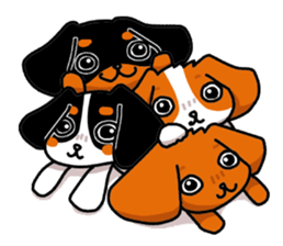 Cute dog of the tri-color for English. sticker #1176269