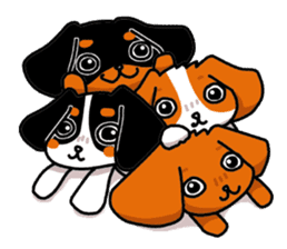 Cute dog of the tri-color for English. sticker #1176269