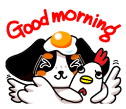 Cute dog of the tri-color for English. sticker #1176271