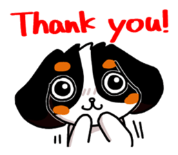 Cute dog of the tri-color for English. sticker #1176273