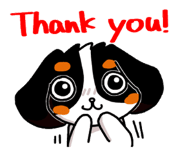 Cute dog of the tri-color for English. sticker #1176273