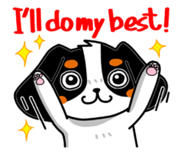 Cute dog of the tri-color for English. sticker #1176277