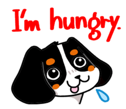 Cute dog of the tri-color for English. sticker #1176279