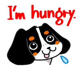 Cute dog of the tri-color for English. sticker #1176279