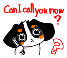 Cute dog of the tri-color for English. sticker #1176280
