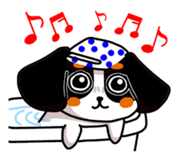 Cute dog of the tri-color for English. sticker #1176282