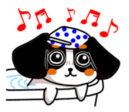 Cute dog of the tri-color for English. sticker #1176282