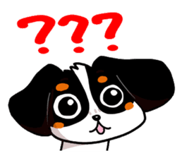 Cute dog of the tri-color for English. sticker #1176286