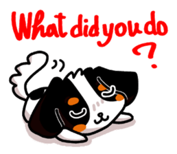 Cute dog of the tri-color for English. sticker #1176287