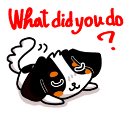 Cute dog of the tri-color for English. sticker #1176287