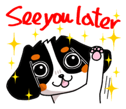 Cute dog of the tri-color for English. sticker #1176289