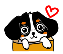 Cute dog of the tri-color for English. sticker #1176294