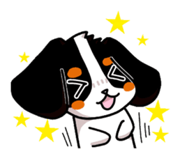 Cute dog of the tri-color for English. sticker #1176295