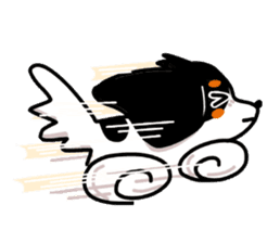 Cute dog of the tri-color for English. sticker #1176296