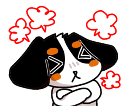 Cute dog of the tri-color for English. sticker #1176298