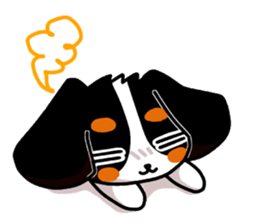 Cute dog of the tri-color for English. sticker #1176301