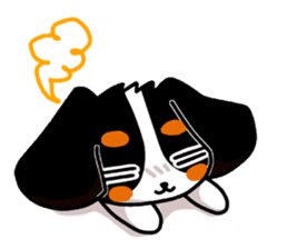 Cute dog of the tri-color for English. sticker #1176301