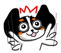 Cute dog of the tri-color for English. sticker #1176302