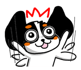 Cute dog of the tri-color for English. sticker #1176302