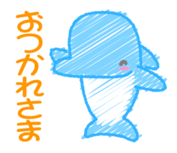 Scribble Dolphin Dol2 Diving section sticker #1176629