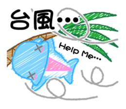 Scribble Dolphin Dol2 Diving section sticker #1176639