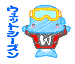 Scribble Dolphin Dol2 Diving section sticker #1176640