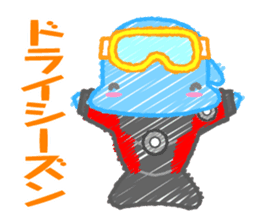 Scribble Dolphin Dol2 Diving section sticker #1176641