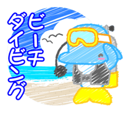 Scribble Dolphin Dol2 Diving section sticker #1176649