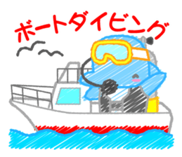 Scribble Dolphin Dol2 Diving section sticker #1176650