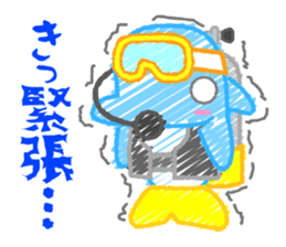 Scribble Dolphin Dol2 Diving section sticker #1176652