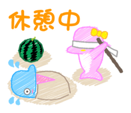 Scribble Dolphin Dol2 Diving section sticker #1176655