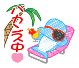 Scribble Dolphin Dol2 Diving section sticker #1176657