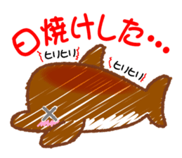 Scribble Dolphin Dol2 Diving section sticker #1176658