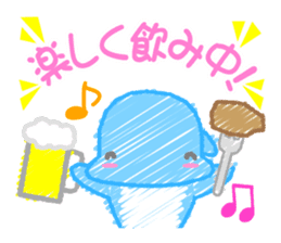 Scribble Dolphin Dol2 Diving section sticker #1176660