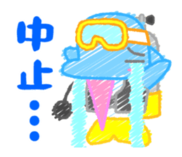 Scribble Dolphin Dol2 Diving section sticker #1176661