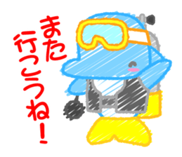 Scribble Dolphin Dol2 Diving section sticker #1176663